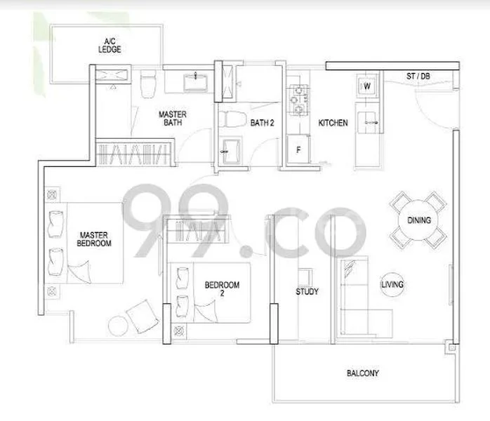 2 Bed Executive Condo for Rent in  The Rainforest - Image 9