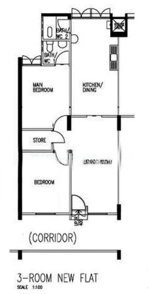 3 Room (3A) HDB for Rent in  214 Bedok North Street 1 - Image 8