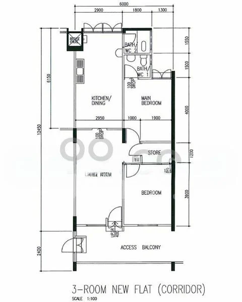3 Room (3NG) HDB for Rent in  307 Clementi Avenue 4 - Image 10