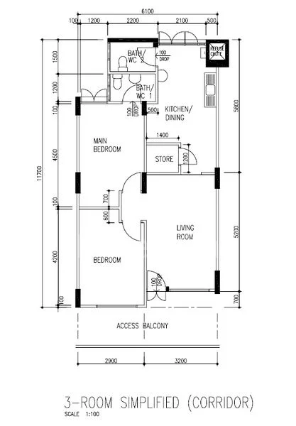 3 Room (3S) HDB for Sale in  269 Yishun Street 22 - Image 6