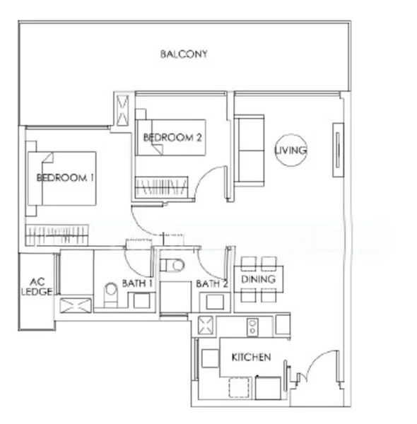 2 Bed Condo for Rent in  Bedok Residences - Image 7