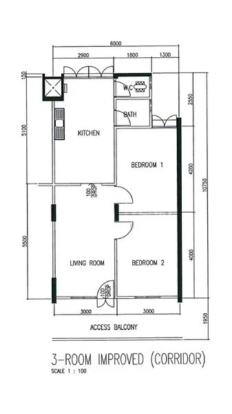 3 Room (3I) HDB for Sale in  169 Stirling Road - Image 6