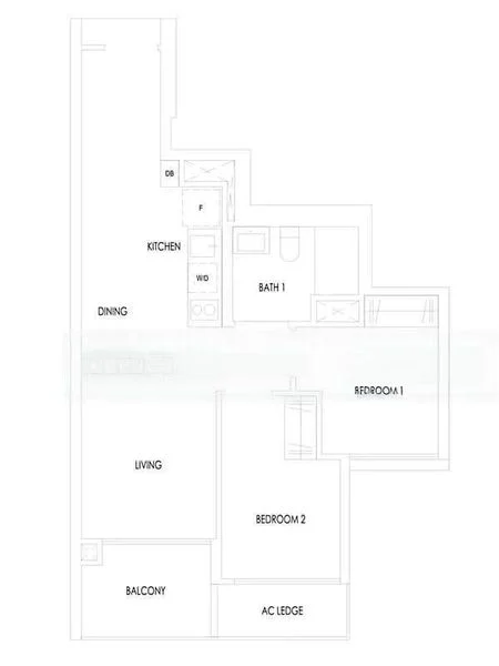 2 Bed Condo for Rent in  Treasure at Tampines - Image 12