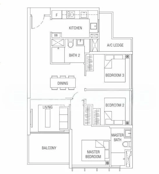 3 Bed Condo for Rent in TRE Residences - Image 13