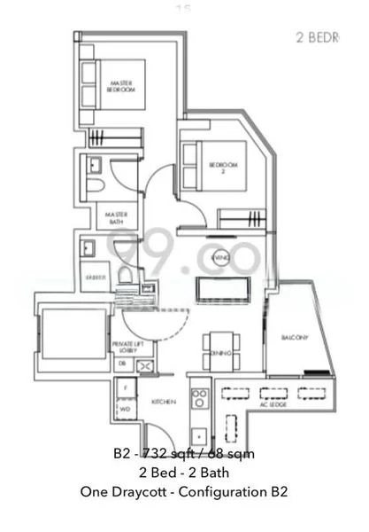 2 Bed Condo for Rent in  One Draycott - Image 10