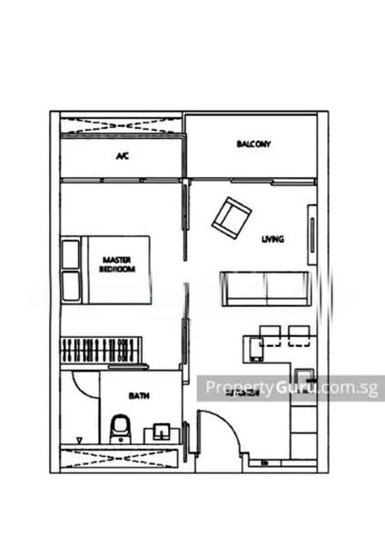 1 Bed Condo for Rent in  Thye Shan Mansion - Image 5