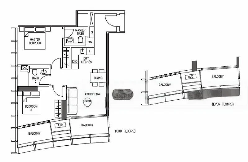 2 Bed Apartment (Condo) for Rent in Duo Residences / Duo Tower/Duo Galleria - Image 4