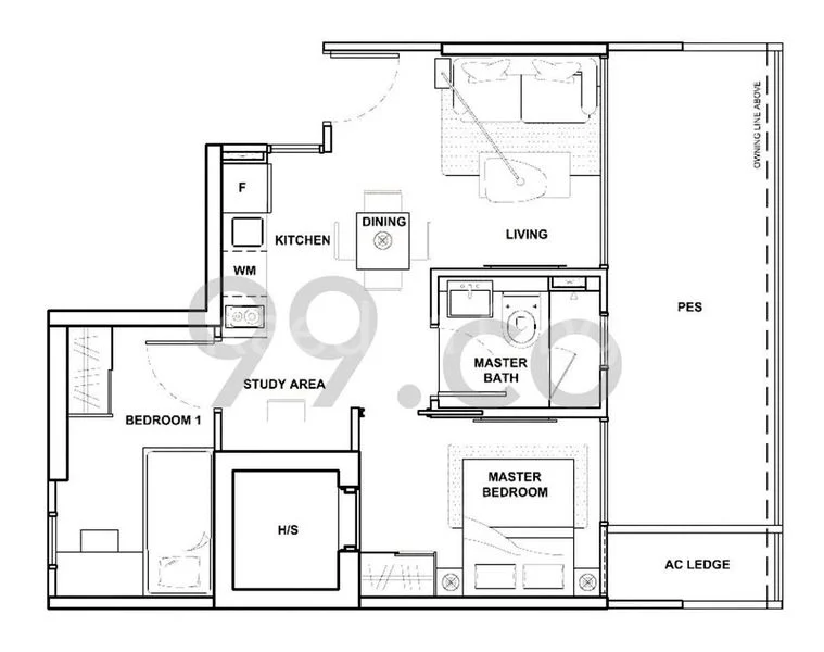 3 Bed Apartment (Condo) for Sale in Riverfront Residences - Image 8