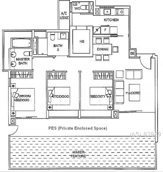 3 Bed Condo for Rent in  The Waterline - Image 11