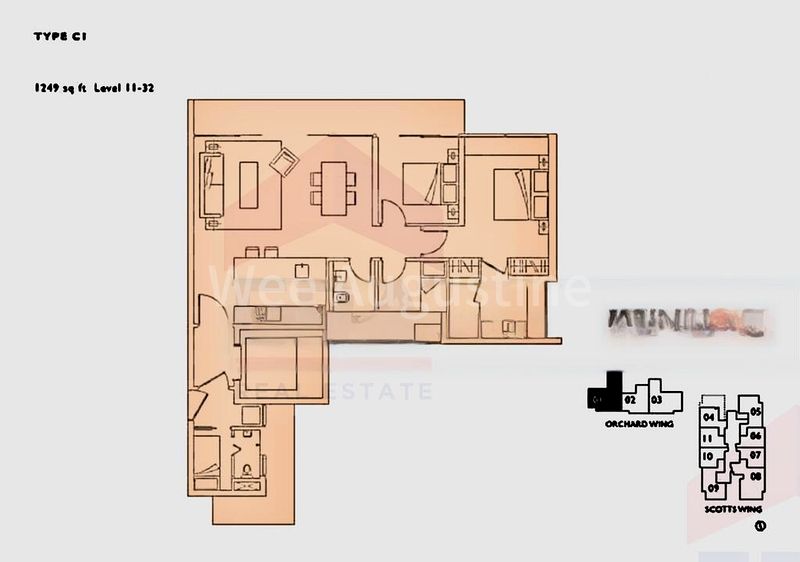 3 Bed Apartment (Condo) for Sale in  Scotts Square - Image 8