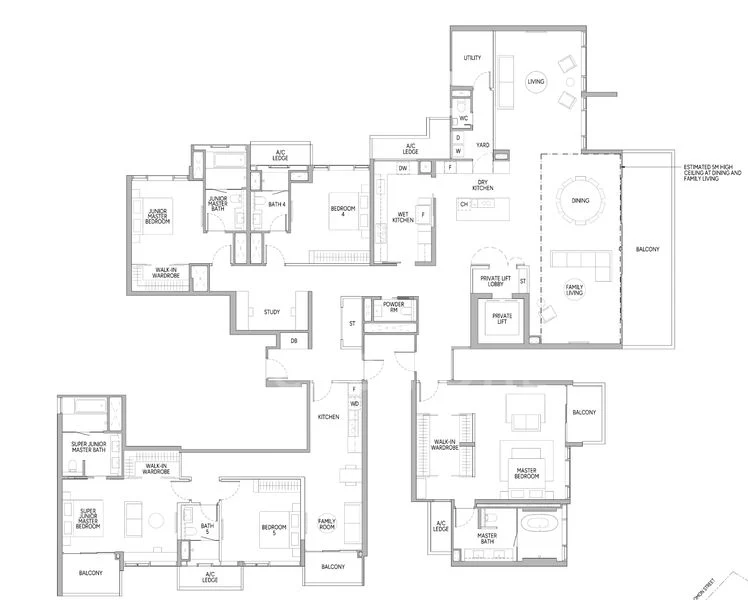 5+1 Bed Condo for Sale in Union Square Residences / Former Central Square - Image 17