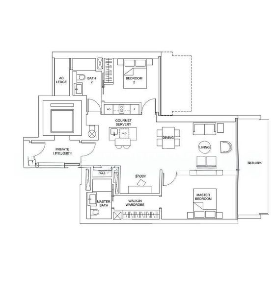 3 Bed Apartment (Condo) for Rent in  Marina One Residences - Image 18