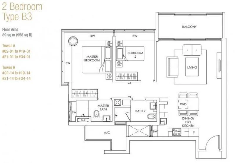2 Bed Condo for Rent in  Soleil @ Sinaran - Image 11