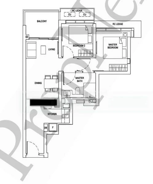 2 Bed Condo for Rent in  One Bernam - Image 13