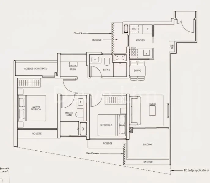 2 Bed Condo for Sale in UPPERHOUSE at Orchard Boulevard / Orchard Boulevard - Image 5