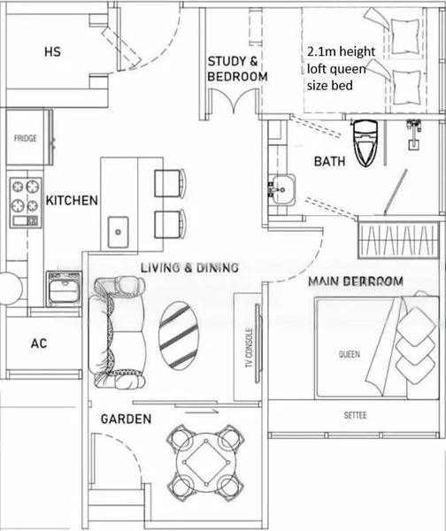 2 Bed Condo for Rent in  East Coast Residences - Image 7