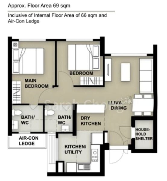 3 Room (3A) HDB for Rent in  440A Bukit Batok West Avenue 8 - Image 5