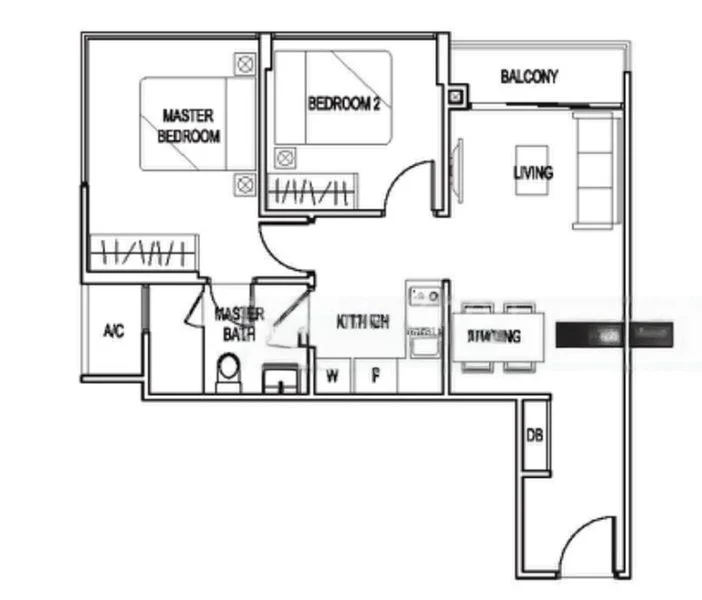 2 Bed Apartment (Condo) for Rent in  Space @ Kovan - Image 7