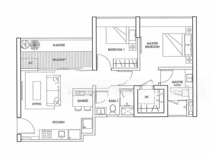 2 Bed Condo for Rent in  Spottiswoode Residences - Image 14