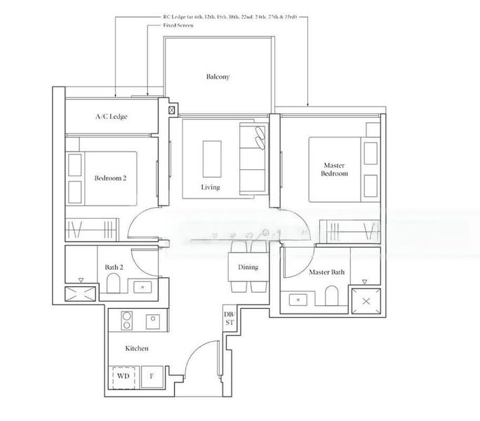 2 Bed Condo for Sale in  Avenue South Residence - Image 7