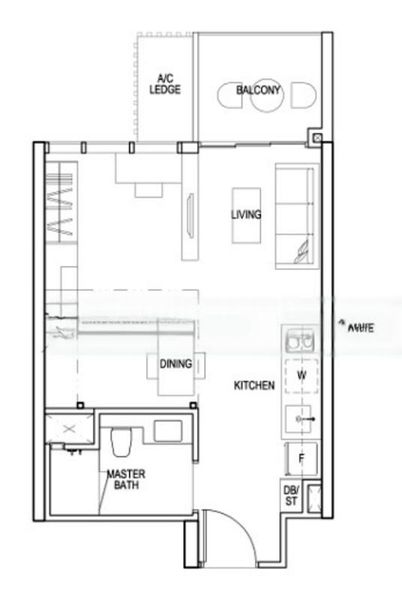 1 Bed Condo for Rent in Sims Urban Oasis - Image 12