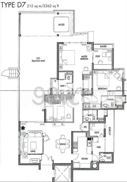 4 Bed Condo for Rent in  Caribbean At Keppel Bay - Image 4