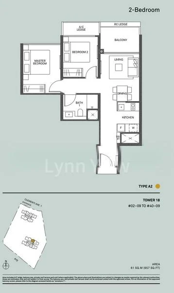 2 Bed Condo for Rent in  The Clement Canopy - Image 5
