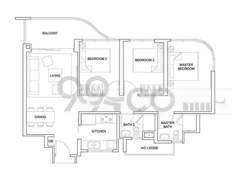 3 Bed Executive Condo for Rent in  Arc At Tampines - Image 16