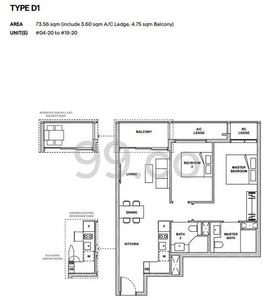 2 Bed Apartment (Condo) for Sale in  TMW Maxwell - Image 10