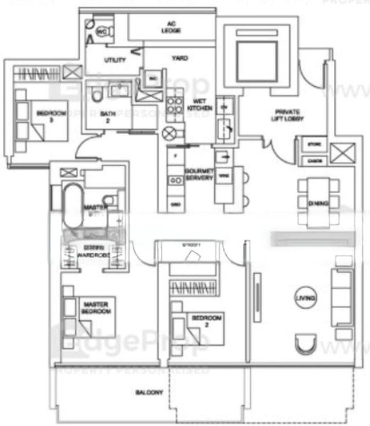 3 Bed Condo for Rent in  Marina One Residences - Image 11