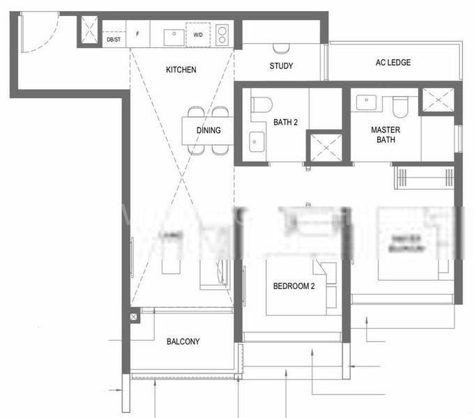 2 Bed Condo for Rent in The M - Image 6