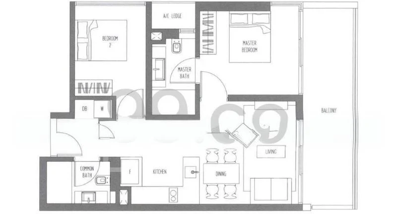 2 Bed Condo for Rent in  Sennett Residence - Image 4