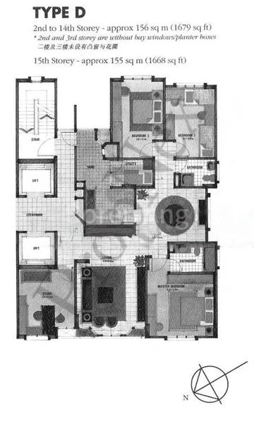 4 Bed Apartment (Condo) for Rent in  Euro-Asia Court - Image 19