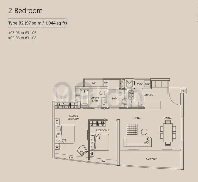 2 Bed Condo for Rent in  Martin Place Residences - Image 17