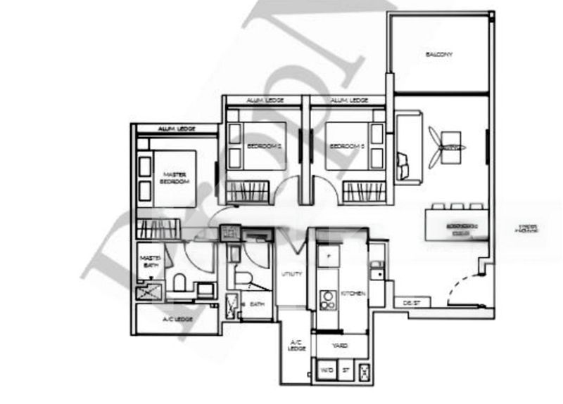 3 Bed Apartment (Condo) for Rent in  The Woodleigh Residences / The Woodleigh Mall - Image 9