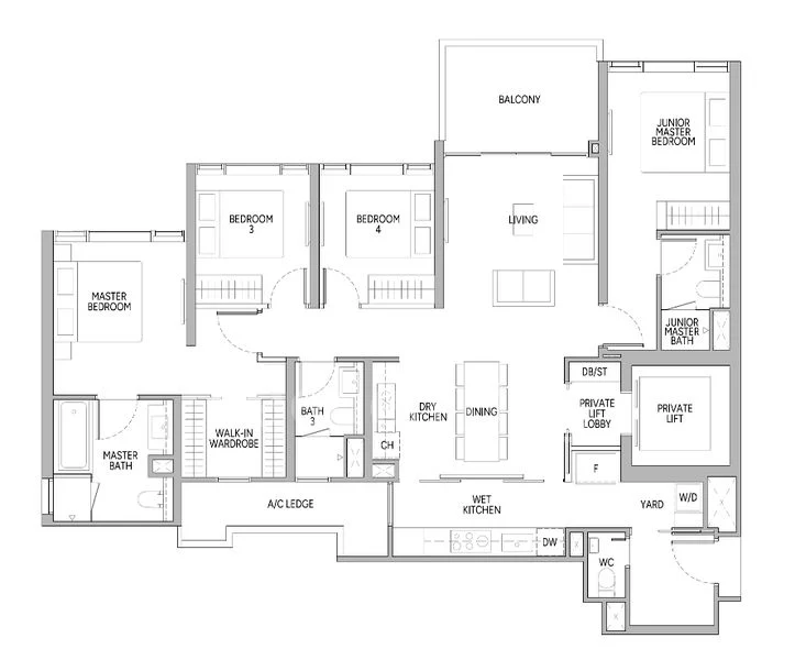 4 Bed Condo for Sale in Union Square Residences / Former Central Square - Image 16