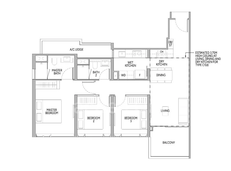 3 Bed Condo for Sale in Union Square Residences / Former Central Square - Image 17