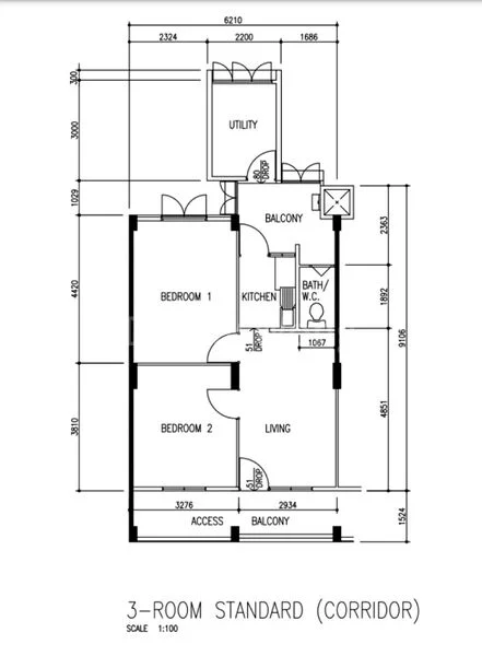 3 Room (3STD) HDB for Sale in  30 Jalan Klinik - Image 6