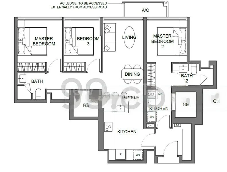 2 Bed Condo for Rent in Atlassia - Image 7