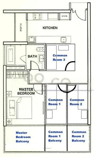 4 Bed Apartment (Condo) for Rent in  The Rochester Residences - Image 9