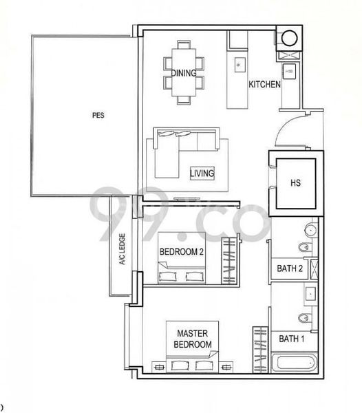 2 Bed Condo for Sale in Reflections At Keppel Bay - Image 9