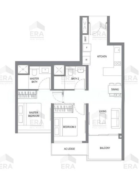 2 Bed Condo for Rent in  Twin VEW - Image 8