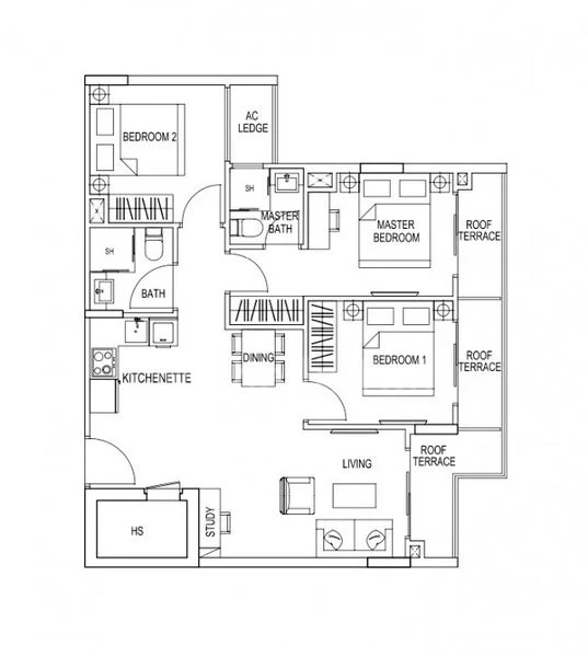 3 Bed (Condo) for Rent in  Kensington Square - Image 7