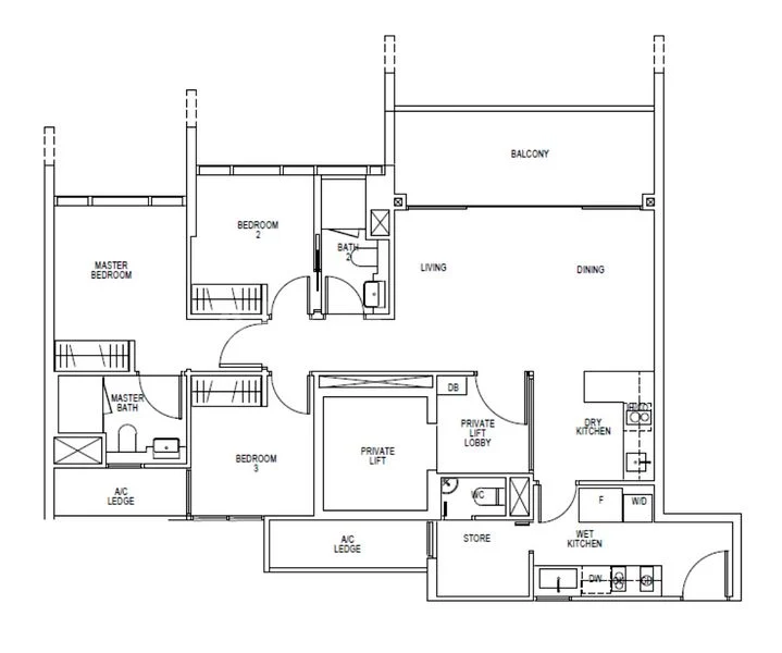 3 Bed Apartment (Condo) for Sale in Pullman Residences Newton - Image 8