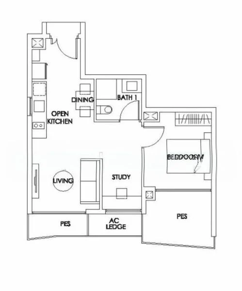 1 Bed Condo for Rent in  Bedok Residences - Image 7