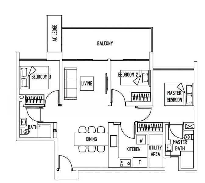3 Bed Condo for Rent in  The Lakefront Residences - Image 6