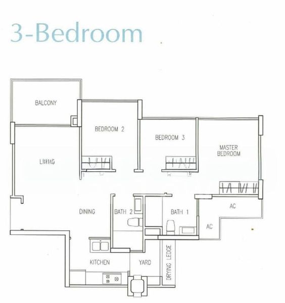 3 Bed Executive Condo for Rent in  The Tampines Trilliant - Image 6