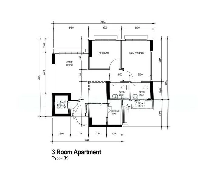 3 Room (3A) HDB for Sale in  Bukit Batok West Avenue 8 - Image 9