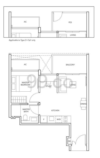 1+1 Bed Condo for Sale in  The Jovell - Image 9