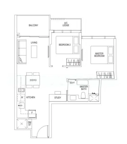 2 Bed Condo for Rent in  Sims Urban Oasis - Image 7